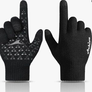 ACHIOU  Winter Gloves /UNISEX/Touch Screen/Thick Anti--Slip Silicone Gel/Medium